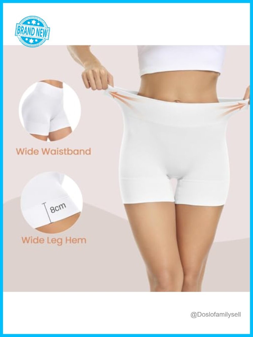 Seamless Anti Chafing Slip Shorts 3 Pack Polyamide Elastane Under Dress Shorts - Picture 2 of 6